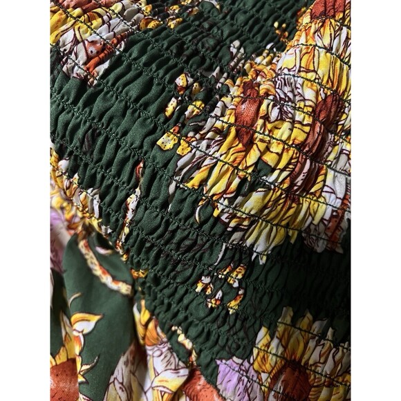 Cassee's Summer Dress Small Halter Tube Top Shirred Womens Tiered‎ Floral - Picture 4 of 6